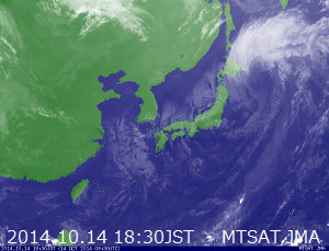 台風19号→温帯低気圧